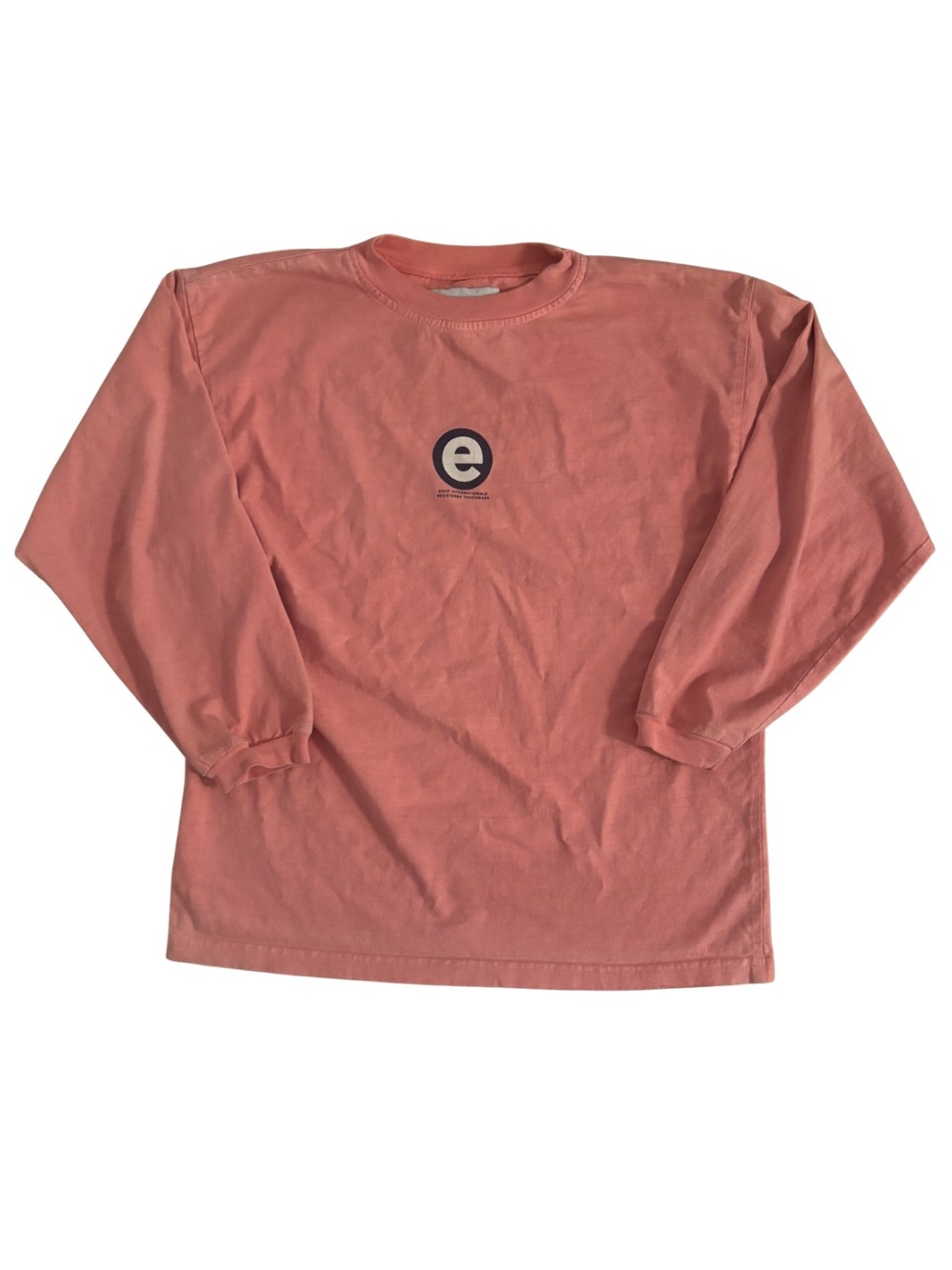 E.N.U.F. Internationale Long Sleeve Logo Tee - Coral Pink
